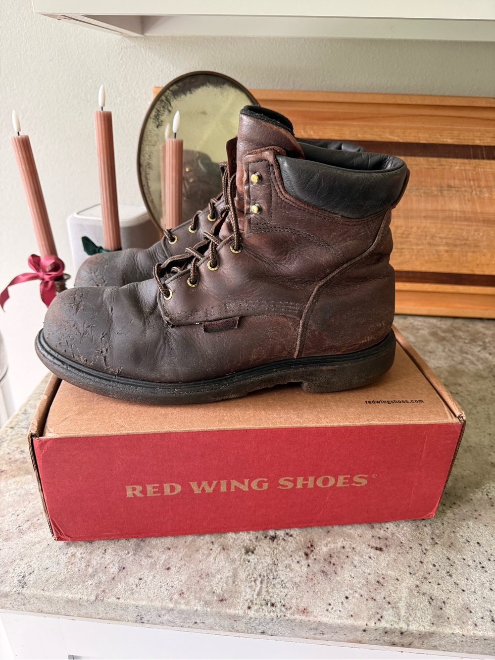 Red Wing 2406 Steel Toe Work Boots|Brown Leather| Men’s 12 H Wide